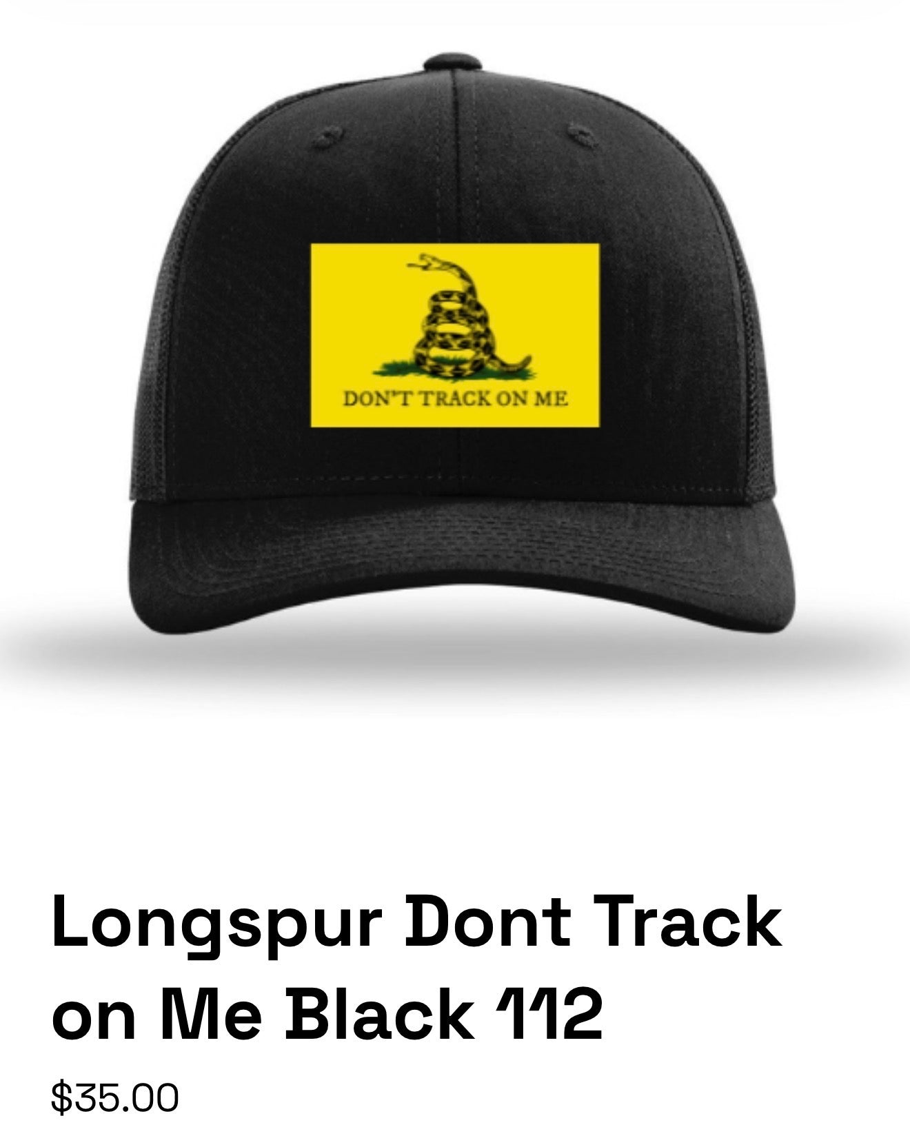 Longspur "Don't Track On Me" Black Richardson 112