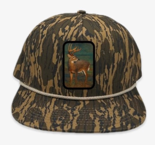 Longspur Deer Patch Rope Hat - Mossy Oak Bottomland