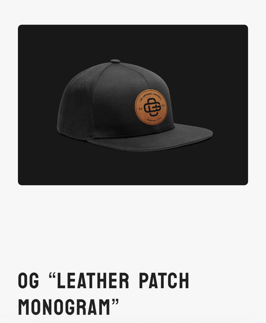 OG Leather Patch Hat - Black